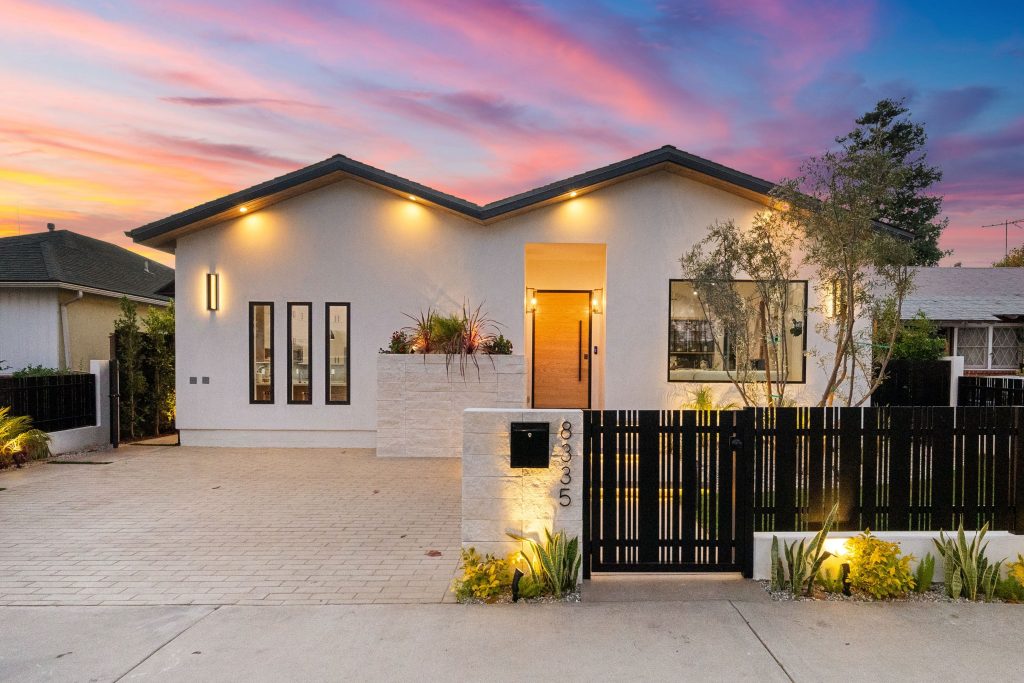 modern house exterior with vibrant sunset sky 2025 02 10 07 04 30 utc min